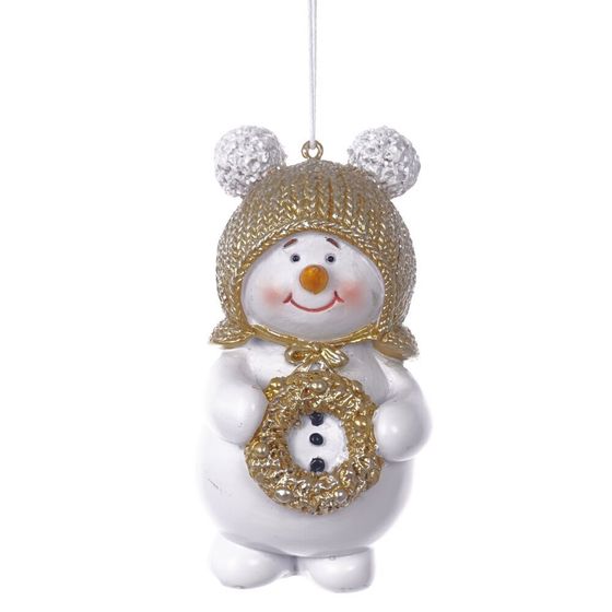 Фигурка декоративная подвесная &quot;Снеговик&quot;,  L6 W4 H10 см