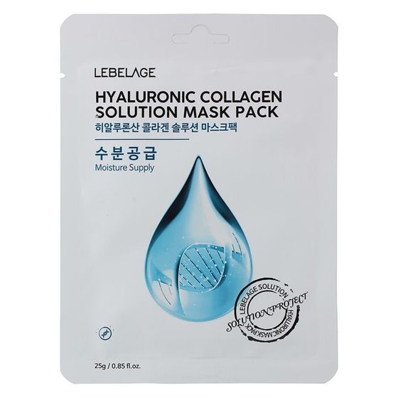 Маска для лица тканевая Lebelage Hyaluronic Collagen Solution Mask, 25 г