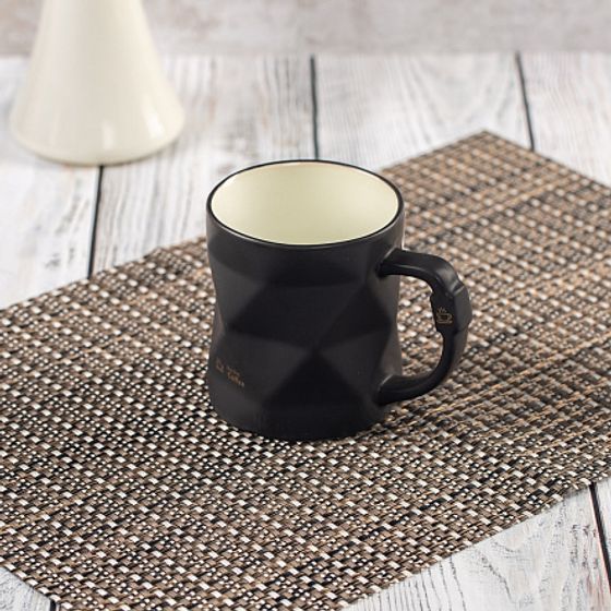 Кружка BLACK&WHITE черная 390мл