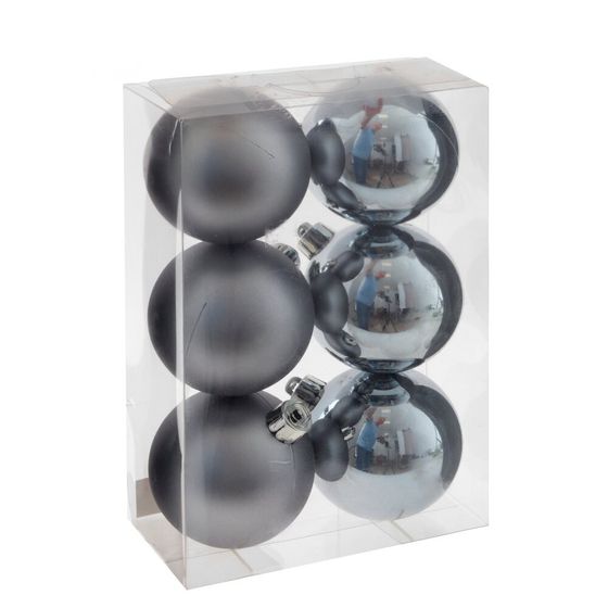 Набор из 6шт Украшение новогоднее "Шар", D 6 см, L6 W6 H7 см