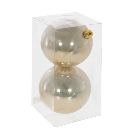 Набор из 2шт Украшение новогоднее "Шар", D 10 см, L20 W10 H10 см