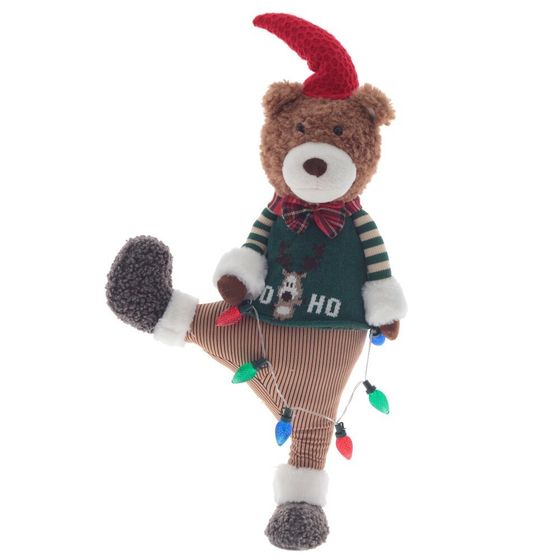 Игрушка набивная с подсветкой &quot;Медвежонок&quot; (2хААА, н/п), L40 W16 H73/59 см