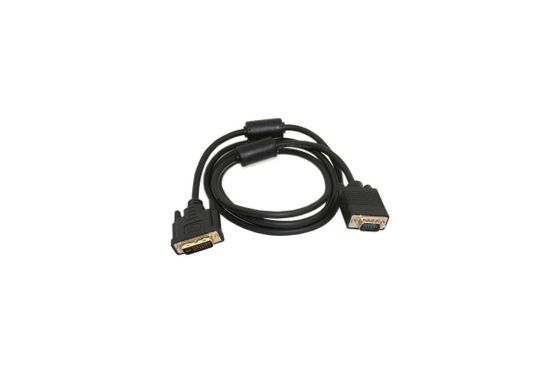 Кабель Telecom DVI(m) - VGA(m) 1.8м феррит. кольца черный (TA680F-1.8M)