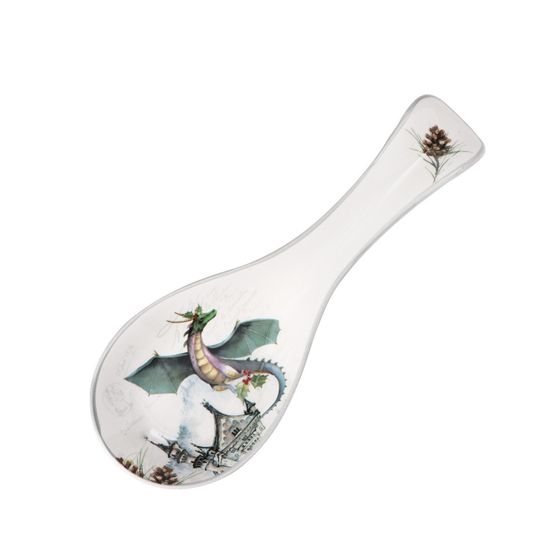 !09 Подставка под ложку «Дракоша», 24,7×9×2,5 см, цвет белый