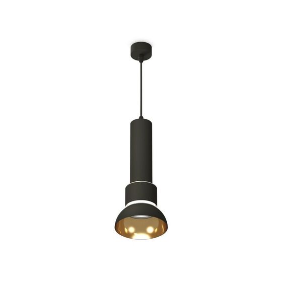 Светильник подвесной Ambrella light, XP8111007, GX53 LED 12 Вт, цвет чёрный песок, золото жёлтое, прозрачный