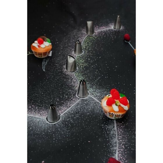 !09 Набор 2 предмета - Насадка кондитерская «Лепесток большой», d=3.4 см, выход d=3 см, нержавеющая сталь