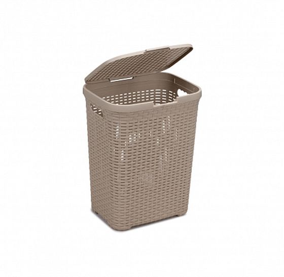 Корзина для белья РОТАНГ 40л латте
