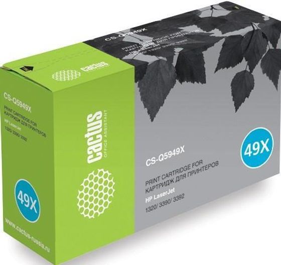 Картридж лазерный Cactus CS-Q5949X Q5949X черный (6000стр.) для HP LJ 1320/3390/3392