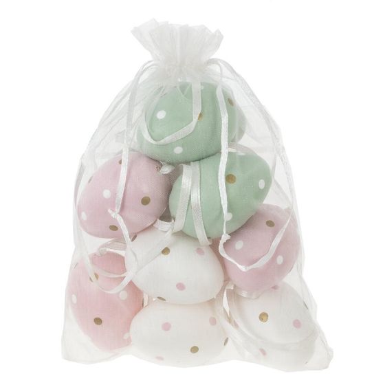 Набор из 12-ти изделий декоративных подвесных &quot;Яйцо&quot; (4*6), L4,5 W4,5 H6,5 см