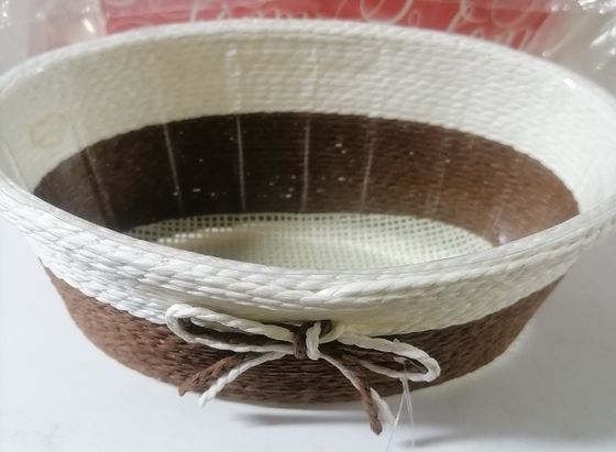 !09 Кашпо для цветов плетёное «Бантик», 19×12×8,5 см, овал, цвет коричневый