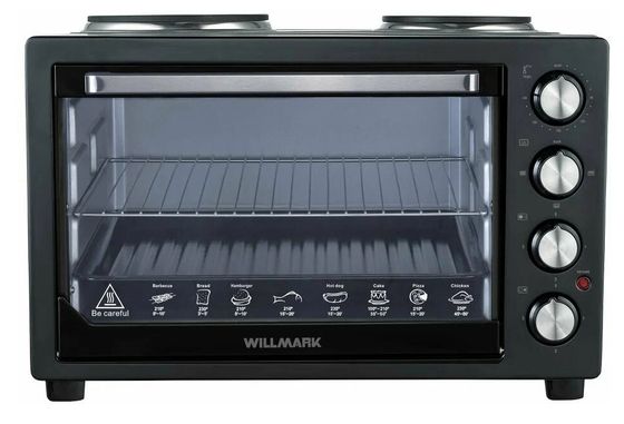Мини-печь с плитой Willmark WHO-402B 30л 1500Вт черный