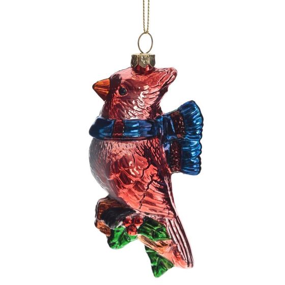 Украшение новогоднее &quot;Птичка&quot;, L8 W5 H13 см, 4в.