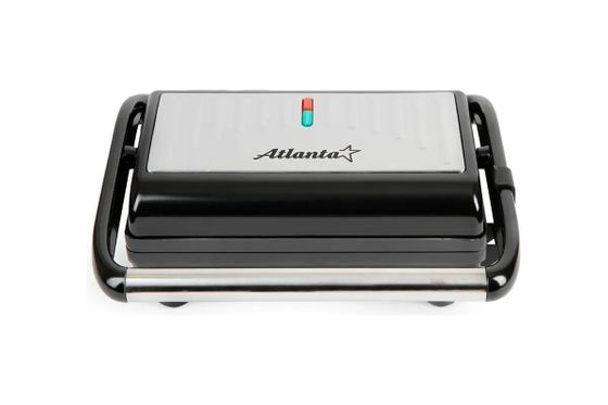 Электрогриль Atlanta ATH-1115 850Вт стальной/черный