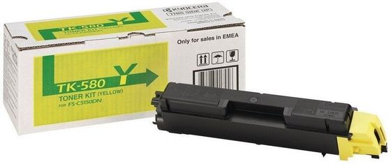 Картридж лазерный Kyocera TK-580Y 1T02KTANL0 желтый (2800стр.) для Kyocera FS-C5150DN