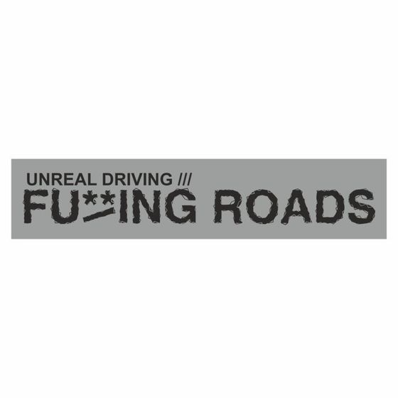 Полоса на лобовое стекло &quot;FA/ING ROADS&quot;, серебро, 1600 х 170 мм