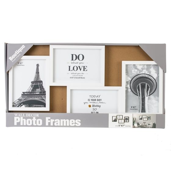 Фоторамка-панно для 4-х фото, L54 W3 H28,5 см