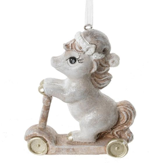 Фигурка декоративная подвесная &quot;Лошадка на самокате&quot;, L7,5 W3 H9 см
