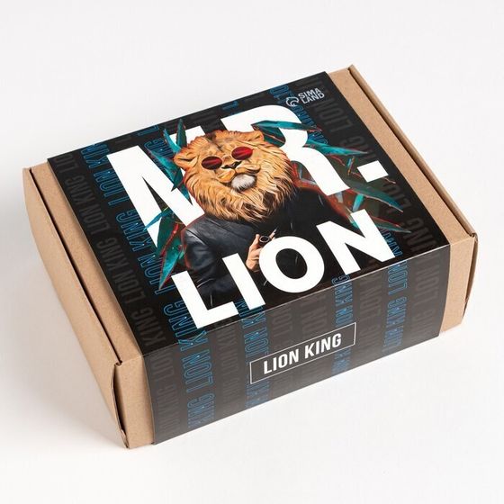 !09 Набор подарочный &quot;Mr. Lion&quot; плед, носки, кружка