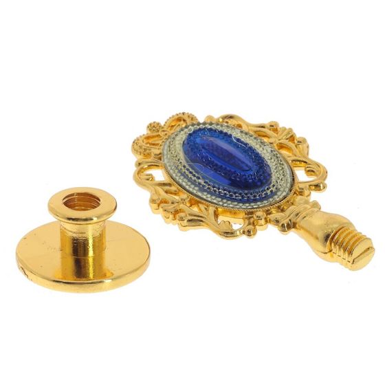 Набор для сургучной печати: ложка, воск, свеча, печать, 2 штампа, Д23 Ш11 В4 см