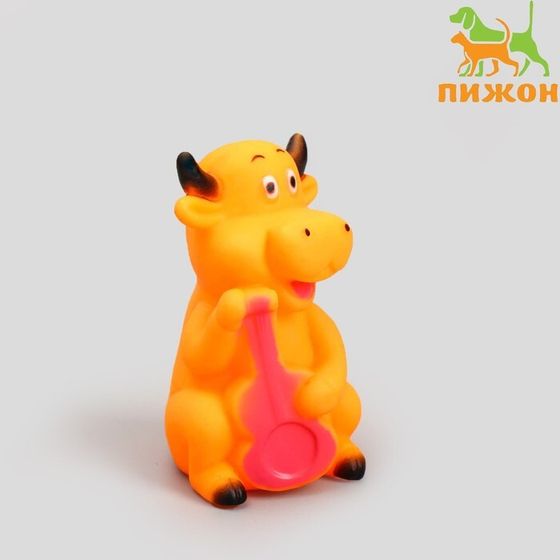 Игрушка пищащая &quot;Корова&quot; для собак, 10 см, микс цветов