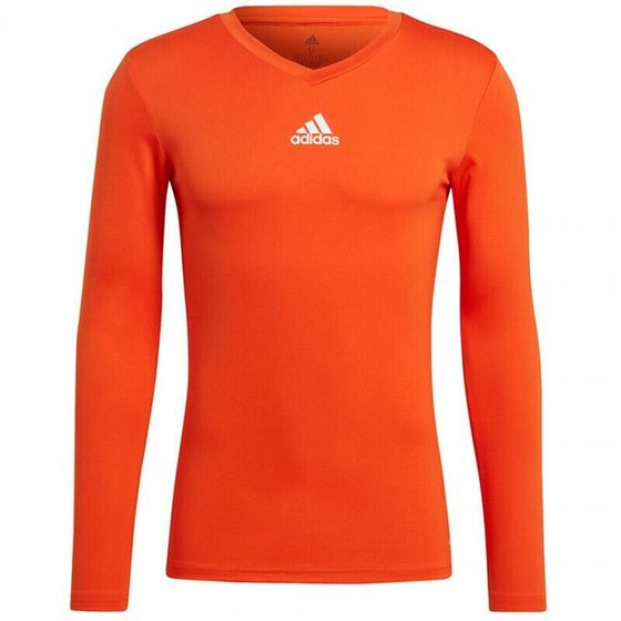 Мужской лонгслив спортивный оранжевый с логотипом adidas Team Base Tee M GN7508