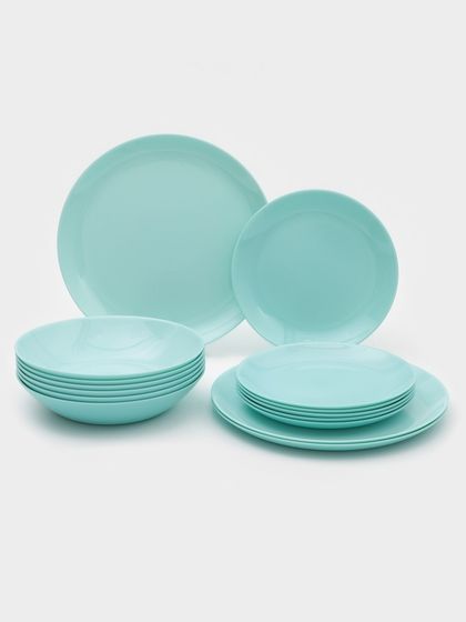 УЦЕНКА Сервиз столовый Luminarc DIWALI TURQUOISE, 15 предметов, d=25/20/19 см, стеклокерамика, бирюзовый