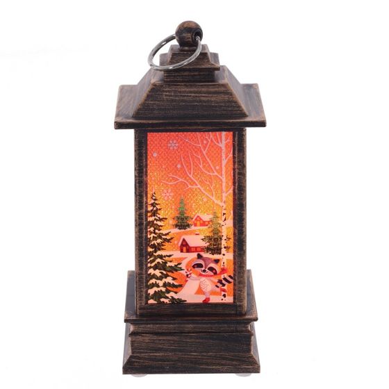 Изделие декоративное "Фонарь" (подсвет, LR44 х3шт) L5 W5 H12,5 см (блок 12), 3в.