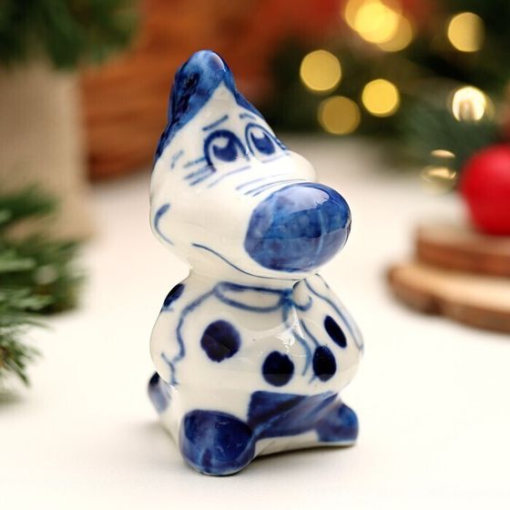 !09 Сувенир(набор 2 штуки) "Дракоша Дымка", гжель