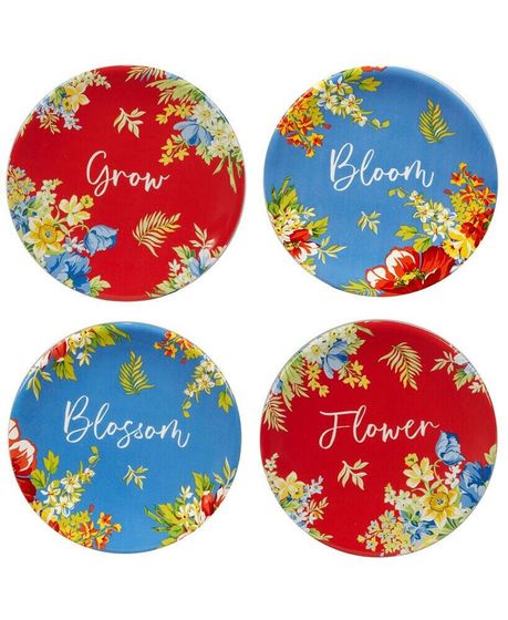 Blossom Set of 4 Canape Plates