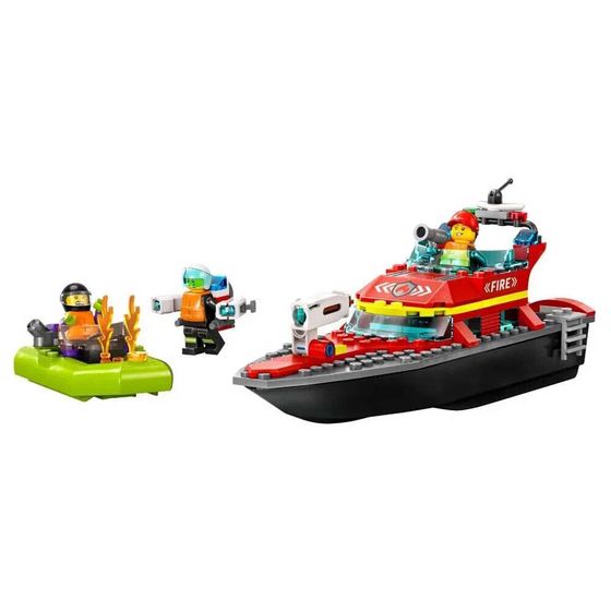 Игра LEGO «Строительство пожарно-спасательного катера»