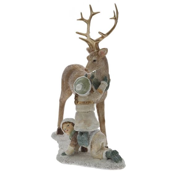 Фигурка декоративная &quot;Олень и дети&quot;, L20 W9 H23 см