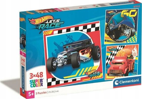 Clementoni CLE puzzle 3x48 SuperKolor Hot Wheels 25313