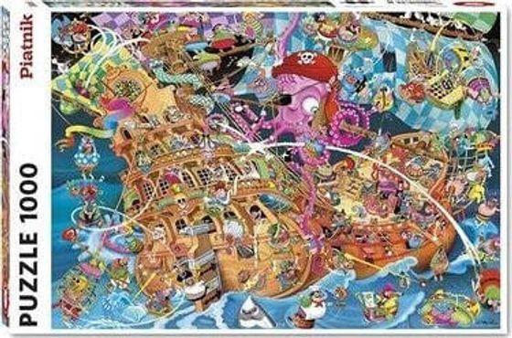 Piatnik Puzzle 1000 Crisp, Różowi Piraci PIATNIK