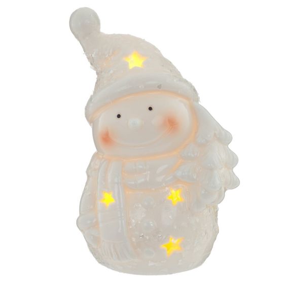 Фигурка декоративная &quot;Снеговик&quot; (подсветка, L7,5 W7 H12 см