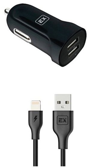 Автомобильное З/У Exployd EX-Z-584 2.4А Apple Lightning черный