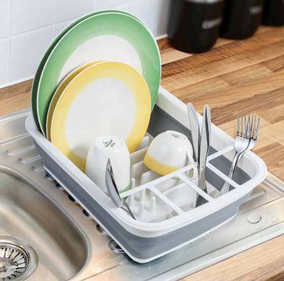 Сушилка для посуды MAGIC 45х32.5х5.5см складная микс цветов