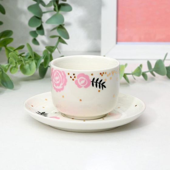 !09 Кофейная пара «Розы», 140 мл