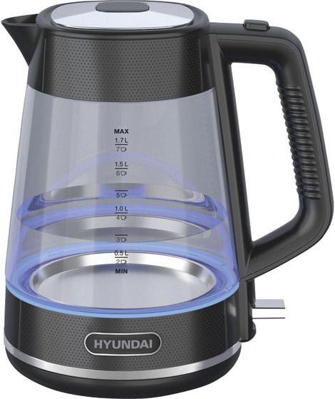 Чайник электрический Hyundai HYK-G3503 1,7л 2200Вт черный