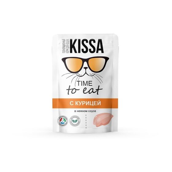 Влажный корм &quot;Kissa&quot; для кошек, курица в соусе, 75 г