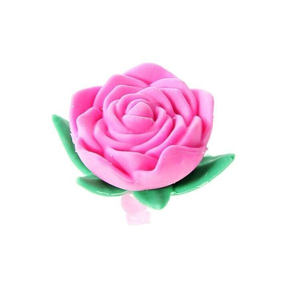 !09 Ластик (набор 9 штук) фигурный «Роза» насадка на карандаш, МИКС