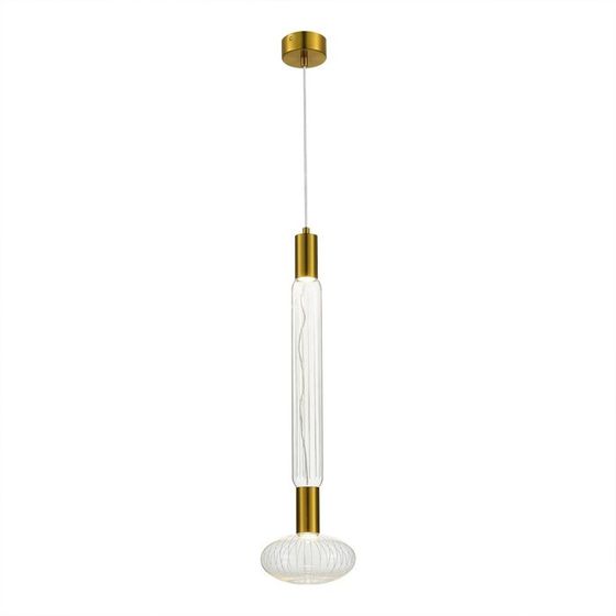 Светильник подвесной St Luce. SL6117.213.02. Tacche. 2х3 Вт, LED, 3000K, 480 Lm, 18х18х59 см, цвет латунь