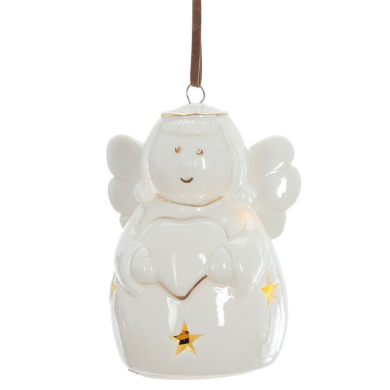 Фигурка декоративная подвесная "Ангел" с подсветкой (2xLR44), L4 W4 H10 см,