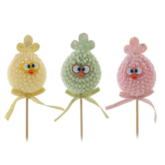 Изделие декоративное (вставка) "Яйцо" (блок 12 шт) (6*5*8), L6 W5 H25 см, 3в.