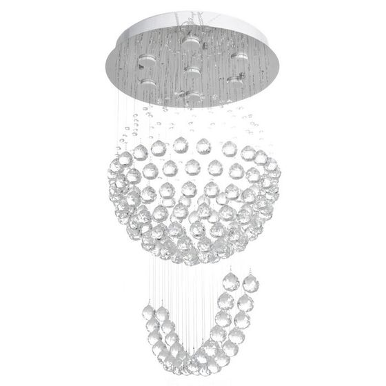 Светильник каскад &quot;Аделисия&quot; 7xLED хром 55х55х93см BayerLux