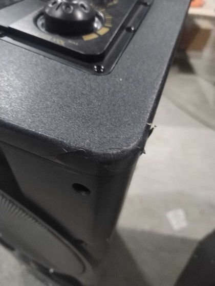 УЦЕНКА-Колонки 2.0 Eltronic 20-06 TWIN BOX, 2х110Вт-(сколы, замят угол 1 колонки, слом микр-ны, не раб 1 регулятор звука, не раб подсв, без док и упак