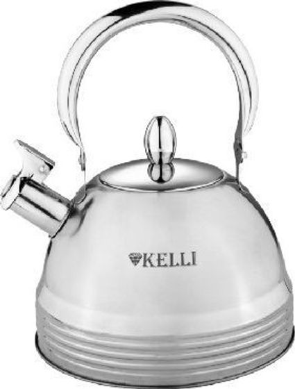 Чайник Kelli KL-4324 3л со свистком серебристый