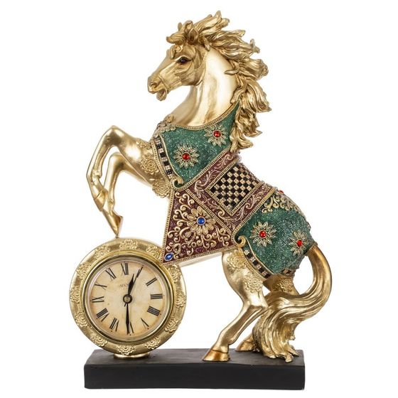 Фигурка декоративная &quot;Лошадь&quot; с часами (AAx1,н.п.), L22,5 W7 H33 см