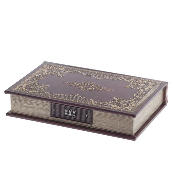Шкатулка-книга с код.замком, L16 W4,5 H24 см