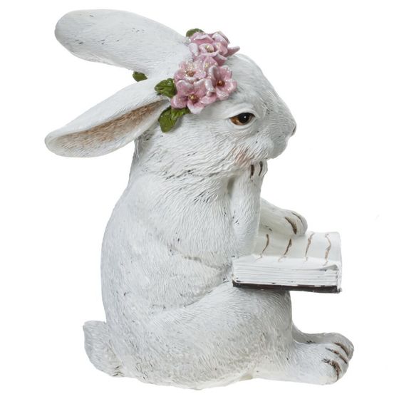 Фигурка декоративная "Заяц", L9 W14 H17 см, 1 штука, дизайн микс