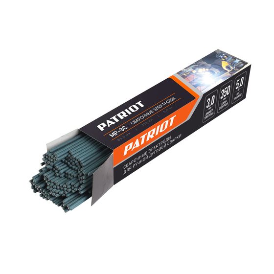 Электроды Patriot марка МР-3С диам.3,0мм дл.350мм уп.5кг (605012205)